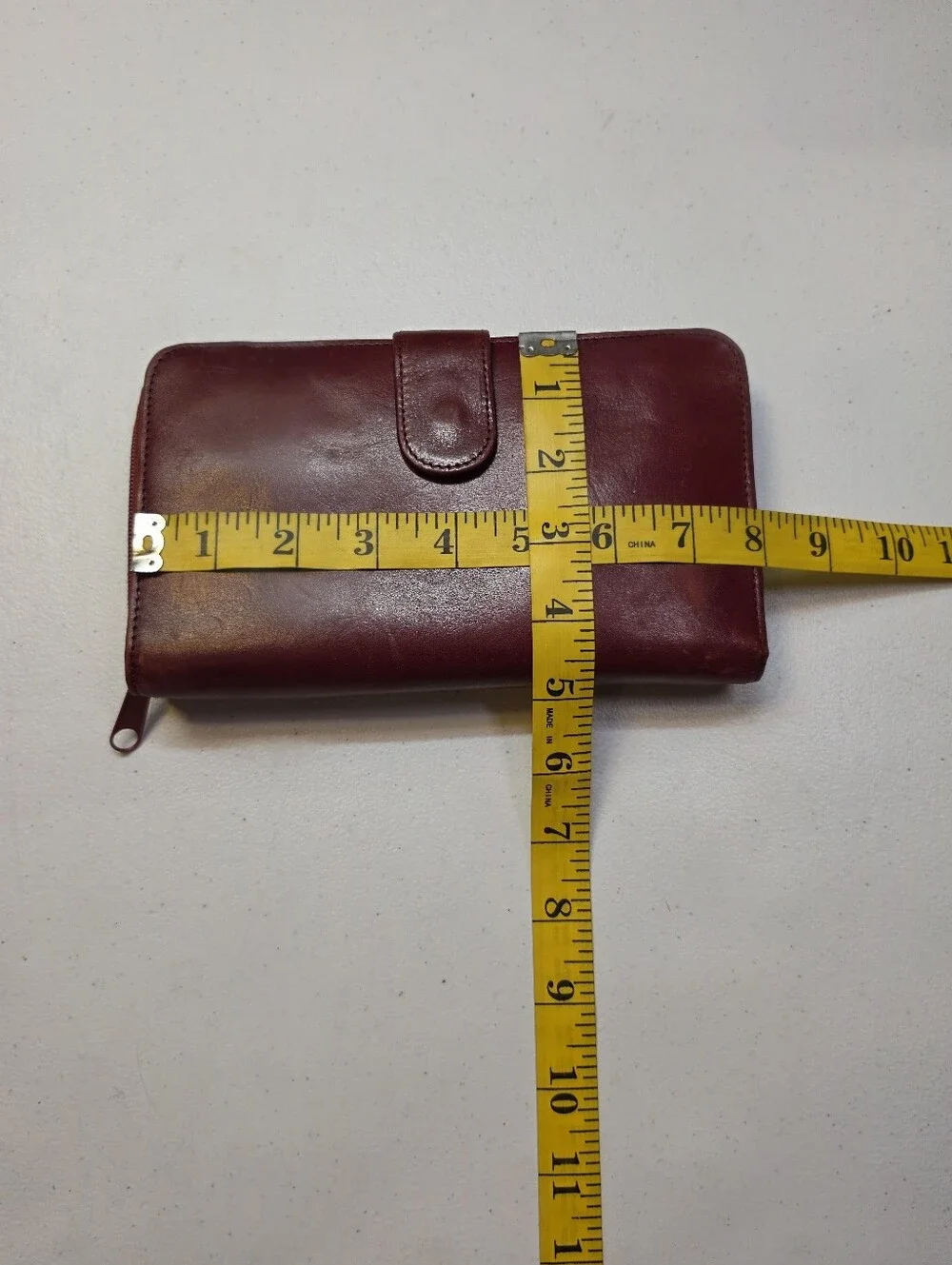 Wilson's Red Leather Passport Holder and Wallet Large Size Vintage Y2K